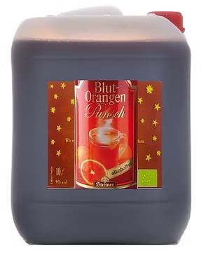 Stettner alkoholfreier Blutorangen Punsch 10 L Kanister aus Bayern