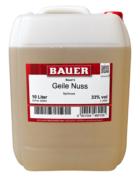 Destillerie Bauer Geile Nuss 10 L Kanister aus Österreich