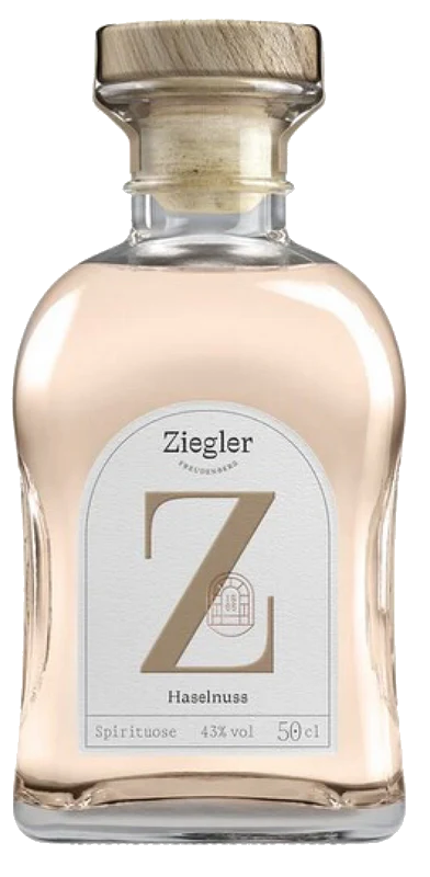 Brennerei Ziegler Haselnuss 0,50 L Premium Haselnuss Spirituose aus Deutschland