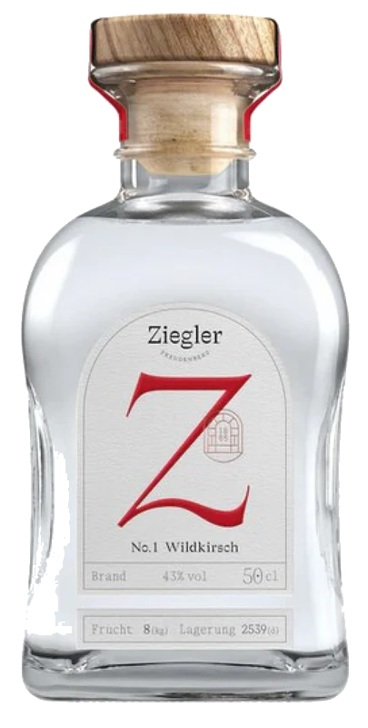 Brennerei Ziegler No.1 Wildkirsch 0,50 L Premium Wildkirschbrand aus Deutschland